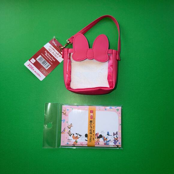Disney Minnie Mouse Mini Bow Bag Purse Pink Mickey Stationery Set Japan Whimsy - Picture 11 of 11